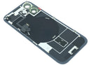 Tapa trasera original Apple iPhone 17 negra con cristal brillante, MagSafe y NFC. Repuesto para reparación.