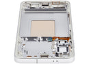 Pantalla OLED de repuesto Samsung Galaxy S24 Plus 5G gris mármol con marco, 120Hz, para reparación de pantalla rota.