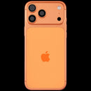Tapa trasera Cosmic Orange iPhone 17 Pro Max (US Version) Grade B, con puerto de carga y pequeñas piezas.