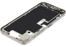 Tapa superior usada de iPhone 16 Pro Max Natural Titanium con small parts, lista para reparación de housing.