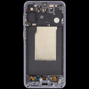 Pantalla OLED con marco refurbished lila para Samsung Galaxy A57 5G, repuesto para reparación de display.