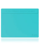 Tapete de silicona 2UUL azul resistente al calor con recubrimiento anti-polvo para reparación, 400x280mm.