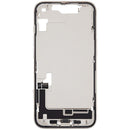 Chasis medio Apple iPhone 14 Starlight usado con puerto de carga flex y pequeñas piezas, para reparación.