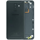 Tapa trasera original Samsung Galaxy A6 Plus (A605) negra, repuesto back cover para SM-A605F.