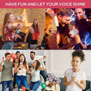 Altavoz microfono karaoke iluminado Plateado