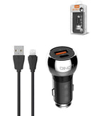 Cargador de Auto Dual A+C LDNIO C1 con cable de carga USB A-L (3ft) (36W)