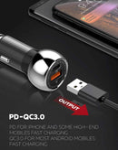 Encuentra el cargador de auto dual USB A+C LDNIO C1 con cable USB C-C (36W) en Xela Quetzaltenango.