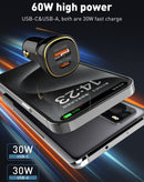 Cargador de auto dual USB LDNIO C103 PD QC 4.0 con cable USB C-C en Xela, Quetzaltenango.