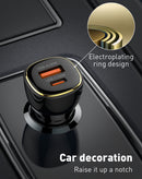 Cargador de auto dual USB LDNIO C103 PD QC 4.0 con cable USB C-C en Xela, Quetzaltenango.