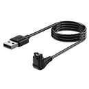 Cable cargador USB negro de 1m con conector Garmin de 90 grados para relojes inteligentes Garmin Fenix, Forerunner y Venu.