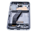 Pantalla Samsung Galaxy S20 5G Cosmic Gray usada con marco, lista para reparación de pantalla rota. Repuesto LCD SM-G981.