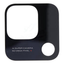 Lente de camara trasera grande sin adhesivo para Xiaomi Redmi 10C Negro Ori