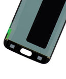 Pantalla Samsung Galaxy S6 Edge usada, color negro, display AMOLED con bisel para reparación de pantalla rota.