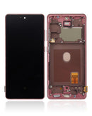 Pantalla OLED para Samsung Galaxy S20 FE 4G / 5G con marco (Rojo Nube)