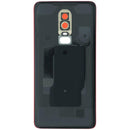 Tapa trasera de vidrio roja OnePlus 6 A6000/A6003 con lente de cámara original para reparación.