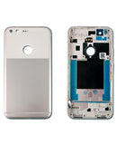 Tapa trasera de cristal blanca para Google Pixel 5, repuesto original G-2PW4100, para reparación.