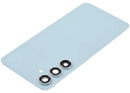 Tapa trasera de vidrio azul para Samsung Galaxy S24 FE con lente de cámara, repuesto Aftermarket Plus.