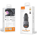 Cargador de auto LDNIO C510Q PD QC3.0 Dual USB A+C con cable USB A-L Non-MFI (3ft) (36W)
