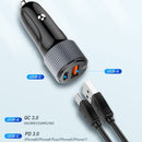 Cargador de auto LDNIO C510Q PD QC3.0 dual USB A+C disponible en Xela.