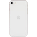 Tapa trasera blanca para iPhone SE 2020 (A2275, A2296, A2298) con puerto de carga preinstalado.