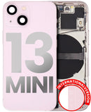 Tapa trasera con componentes pequeños pre-instalados para iPhone 13 Mini (Versión internacional) (Rosa)4