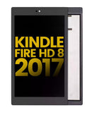 Pantalla LCD de repuesto reacondicionada para Amazon Kindle Fire HD 8 2017 (SX034) con marco negro.