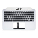 Tapa superior usada, palmrest con teclado ANSI US para MacBook Air 11" A1465 (2013-2015), repuesto.