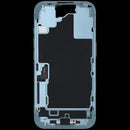 Mid-frame housing iPhone 16 teal, con puerto de carga flex y pequeñas piezas, refabricado, grado C.