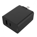 TEKYA CUBO PARA PARED DUAL TIPO C Y USB 30W NEGRO