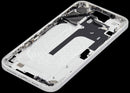 Chasis medio blanco usado para iPhone 16 Plus (A28XX) con pequeñas piezas internas, ideal para reparación.
