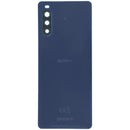 Tapa trasera de vidrio original Sony Xperia 10 II azul, repuesto para reparación, con acabado brillante.