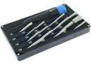 Kit destornillador precisión iFixit Megalodon 16 bits con alcance extendido, ideal para reparación de dispositivos electrónicos.