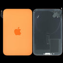 Tapa trasera original naranja cósmico para iPhone 17 Pro Max con MagSafe y NFC, repuesto para reparación.