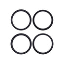 Aro de bezel de cámara trasera negro para iPhone 16 Plus (A3081, A3084), pack de 2 piezas.