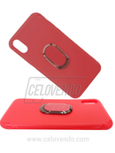 Estuche iPhone X Rojo con Anillo Sujetador