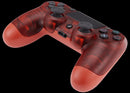 Control alámbrico DoubleShock 4 rojo cristal para PlayStation 4 con cable USB.