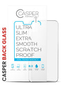 Paquete de 100 tapas traseras de vidrio templado Casper transparentes para iPhone X y XS (modelos A1865, A1901, A1902, A2097, A2098).