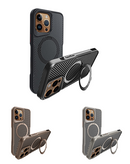 Protector magnético de fibra de carbono con soporte para iPhone 14 Pro Max en Quetzaltenango.