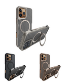 Protege tu iPhone 16 Pro con una funda de fibra de carbono y soporte magnético en Xela, Quetzaltenango.