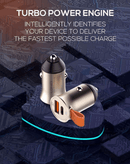 Carga dos dispositivos con rapidez con el cargador de auto dual USB A+C LDNIO C509Q PD QC4.0 (18W) en Quetzaltenango.