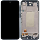 Pantalla OLED gris-verde refurbished para Samsung Galaxy A37 5G, con marco, ideal para cambio o reparación de display.