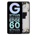 Pantalla OLED original Motorola Moto G Stylus 5G (2025) XT2517, color negro, con marco para reparación.