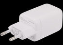 Cargador de pared USB-C AmpSentrix 40W para carga rápida, enchufe EU de 220V, color blanco.