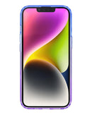 Encuentra en Xela el Estuche delgado Slim Trance Octave iPhone 14 MagSafe en azul y lila para una protección elegante de tu dispositivo.