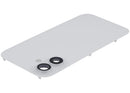Compra en Xela Quetzaltenango una tapa trasera usada para iPhone 16 con placa de acero, carga inalámbrica y flex de linterna en color blanco.