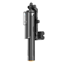 Trípode selfie negro con seguimiento IA, soporte giratorio para celular y control remoto Bluetooth. Ideal para vlogs y fotos.