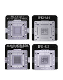 Stencil de reballing WL BGA para iPhone 6 a 15 Pro Max en Quetzaltenango para reparaciones de IC de CPU en talleres especializados.