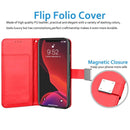 ¡Protege tu iPhone 11 Pro Max con estilo en Quetzaltenango con esta elegante funda cartera de cuero rojo!