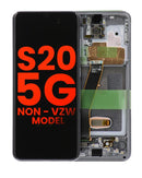 Pantalla OLED con marco para Samsung Galaxy S20 5G (Marco no 5G UW Verizon) (Cosmic Gray)