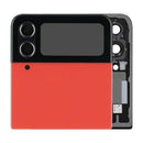 Pantalla externa OLED Service Pack original para Samsung Galaxy Z Flip 4 5G, color rojo. Repuesto para reparación de display.